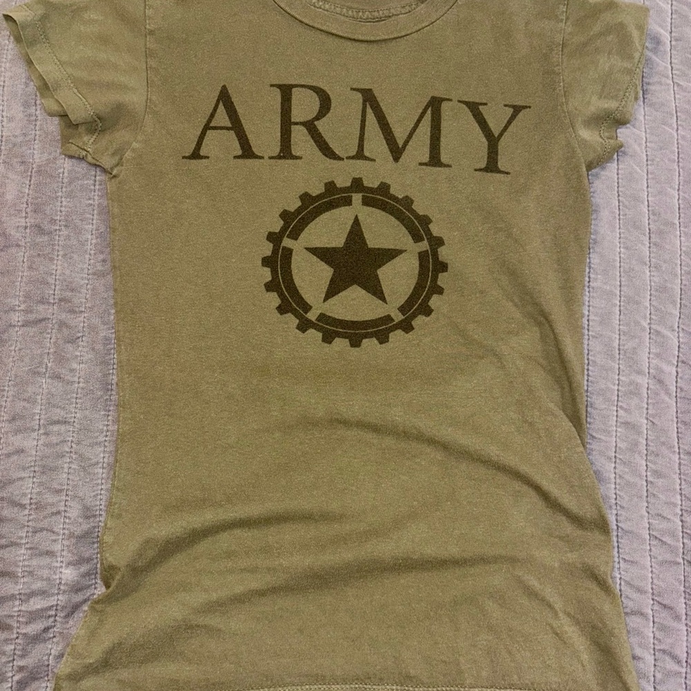 Olive Green Kids Army Tee